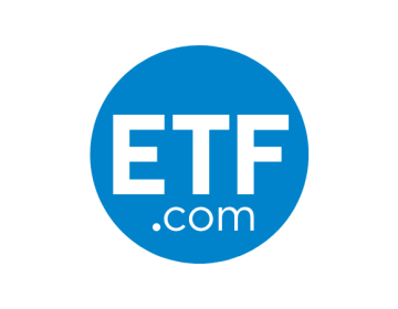 Blue circle with "ETF" above ".com" in white lettering. The ETF.com logo